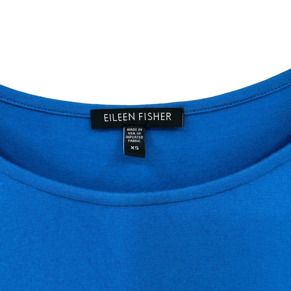 EILEEN FISHER Long Tunic Top Blue - Picture 8 of 8